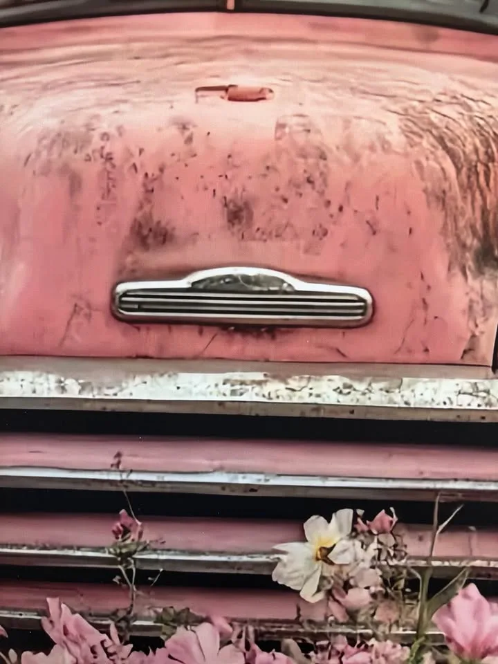 Old Pink Truck Canvas Wall Art Ready To Hang image indicator(4)