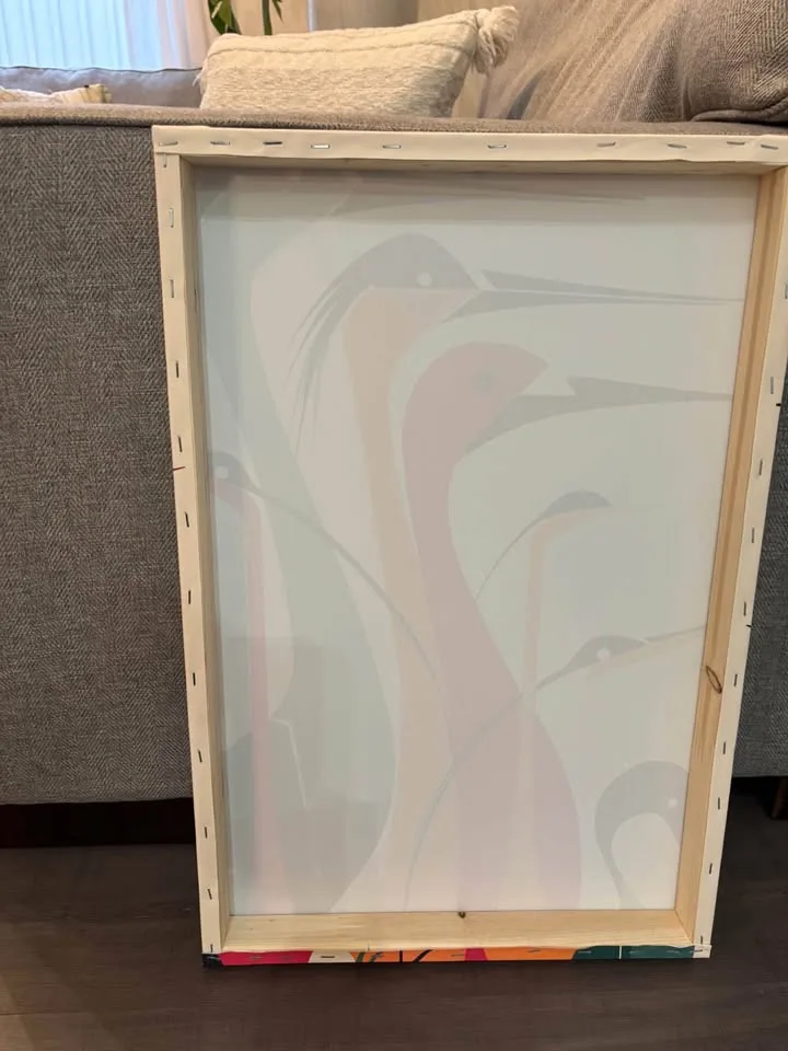 Mid Century Modern Style Vibrant Bird Canvas image indicator(4)