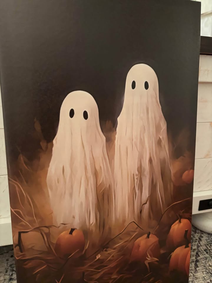 Spooky Pumpkin Patch Ghosts Canvas Wall Art-Ready To Hang - photo 4