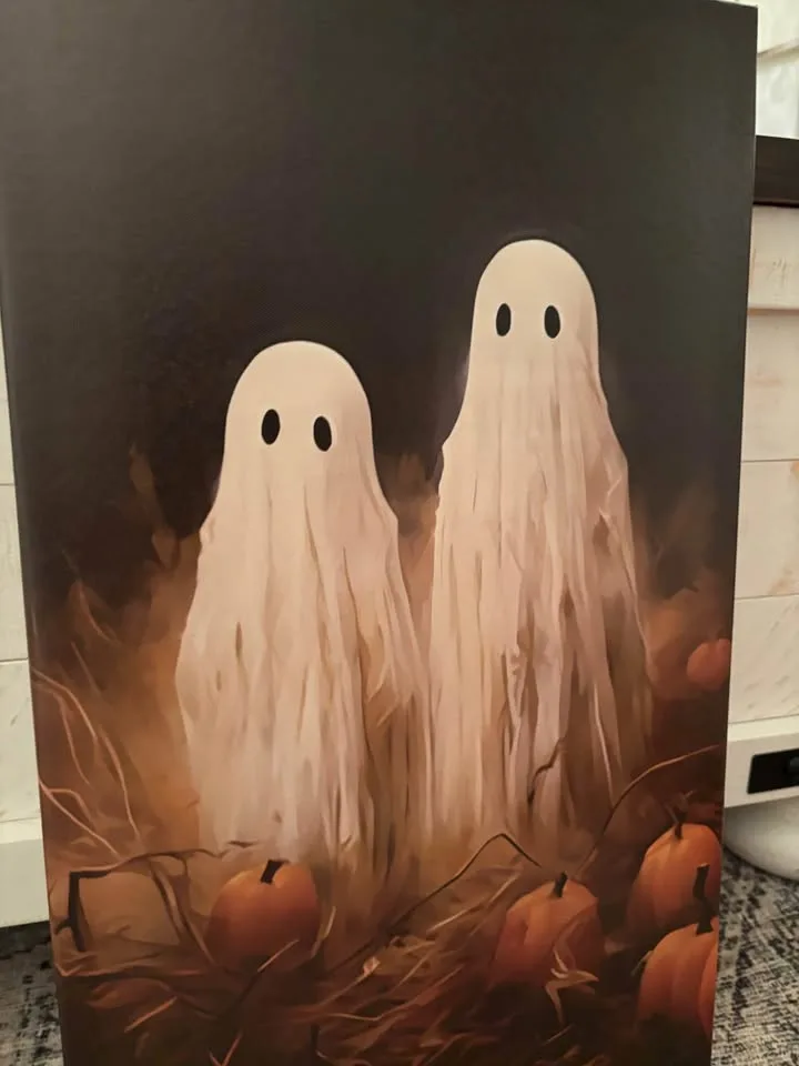 Spooky Pumpkin Patch Ghosts Canvas Wall Art-Ready To Hang image indicator(4)