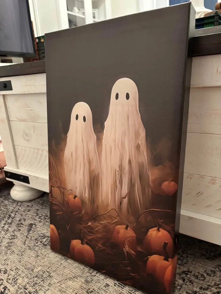 Spooky Pumpkin Patch Ghosts Canvas Wall Art-Ready To Hang image indicator(6)