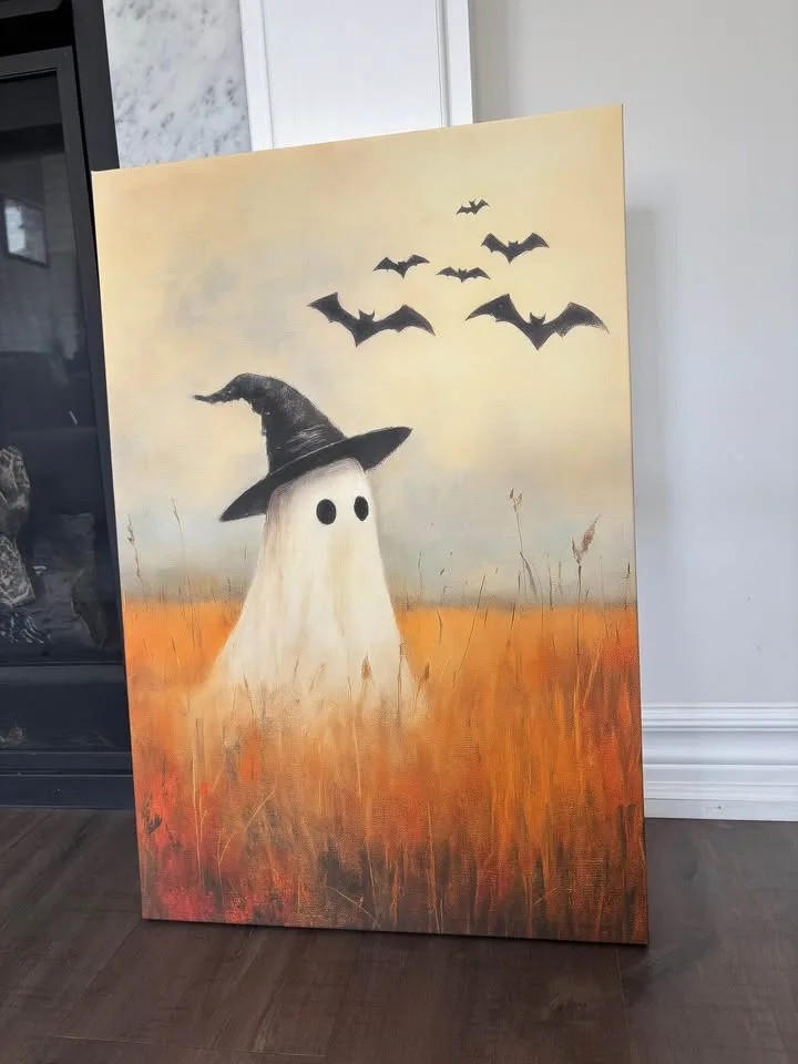 Ready To Hang Ghost and Bats Canvas Wall Art image indicator(2)