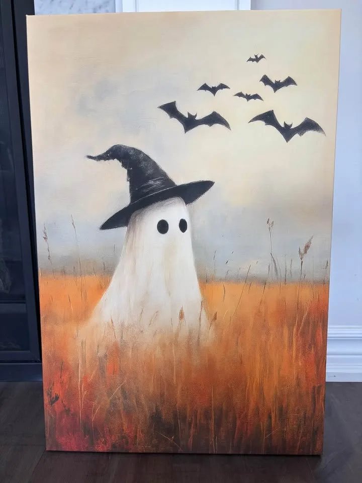 Ready To Hang Ghost and Bats Canvas Wall Art image indicator(4)
