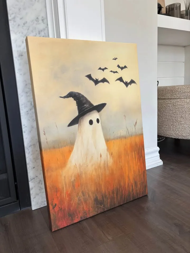 Ready To Hang Ghost and Bats Canvas Wall Art image indicator(5)