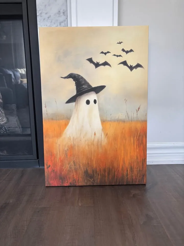 Ready To Hang Ghost and Bats Canvas Wall Art image indicator(6)