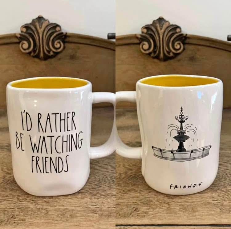 Rae Dunn "I'd Rather Be Watching Friends" Fountain Mug