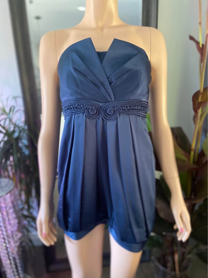 NWT BCBG Max Azria Blue Strapless Dress Petite Size 6 - photo 2