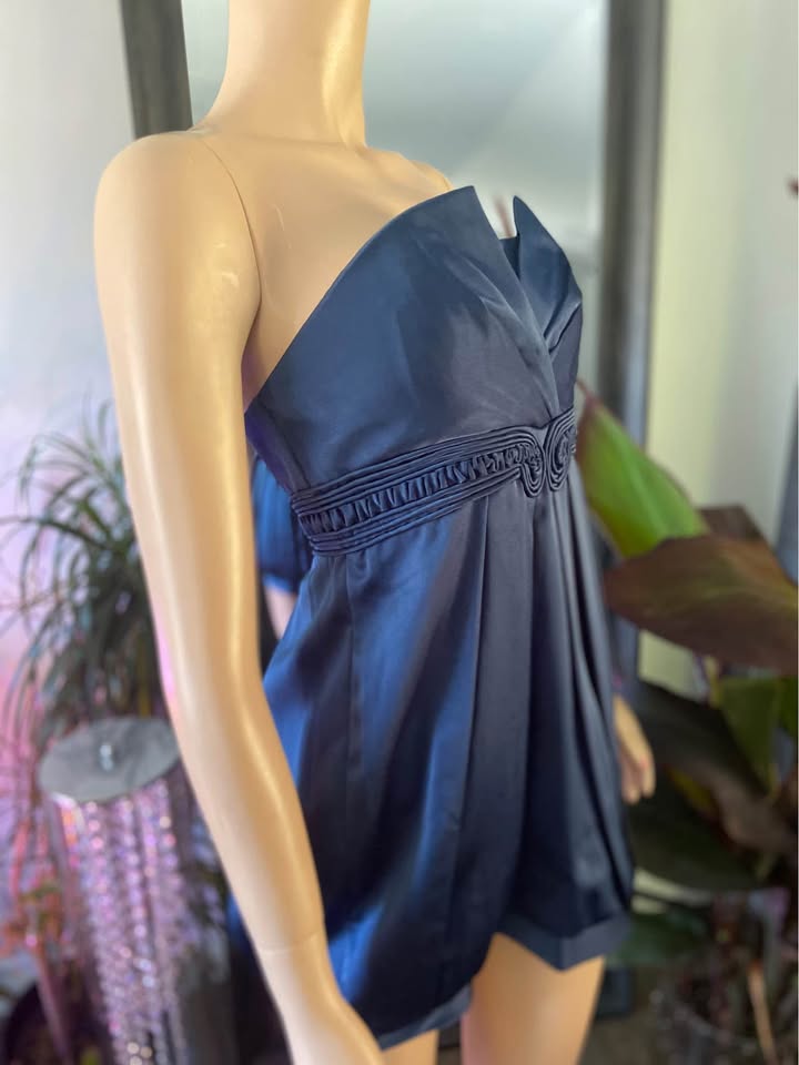 NWT BCBG Max Azria Blue Strapless Dress Petite Size 6 - photo 4
