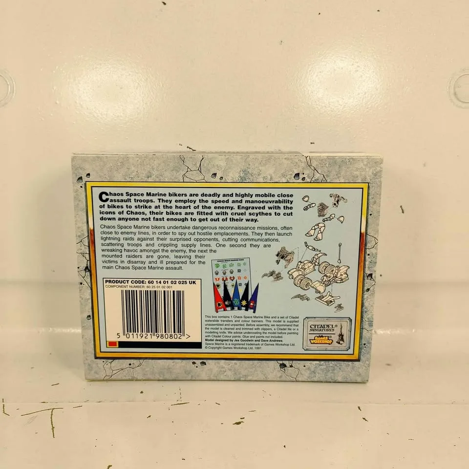 Box ONLY Chaos Space Marines Biker 1998 Warhammer 40k image indicator(2)