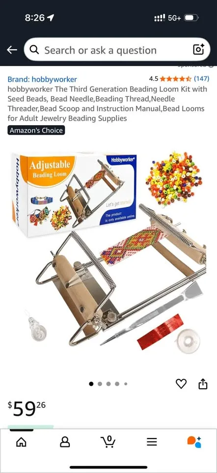 Bead loom kit BNIB - adjustable image indicator(2)