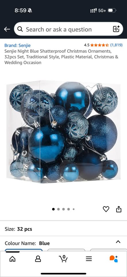 Christmas ornaments - night blue box of 32 - photo 4