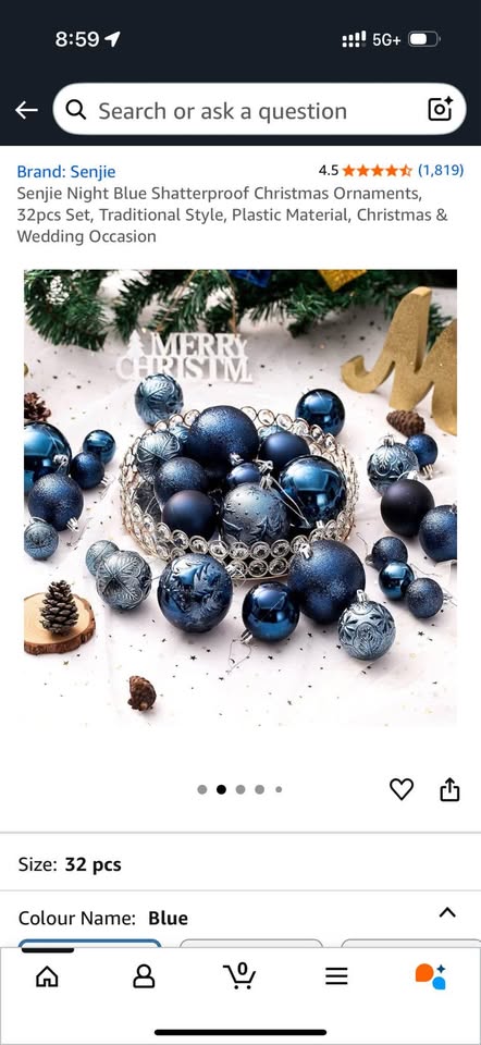Christmas ornaments - night blue box of 32 - photo 5