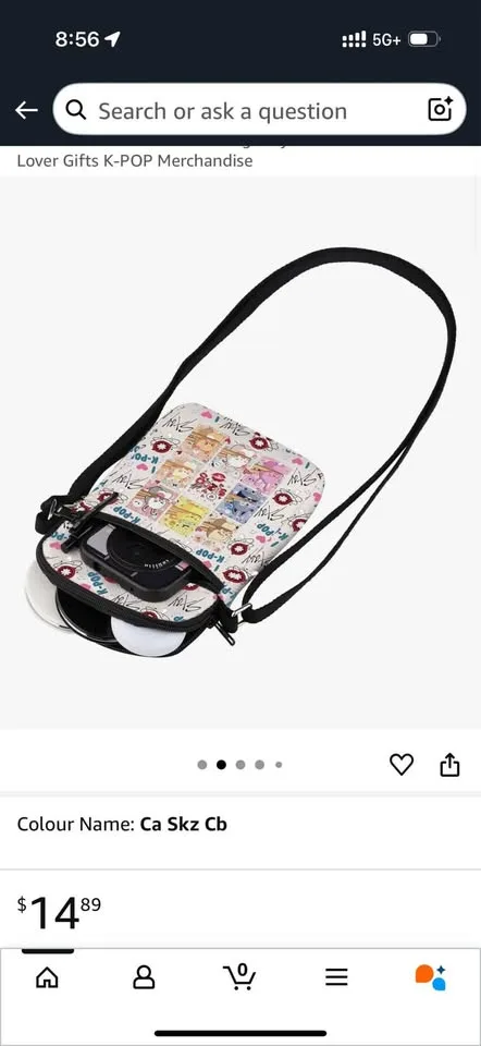 K-pop cartoon member cross body bag image indicator(5)