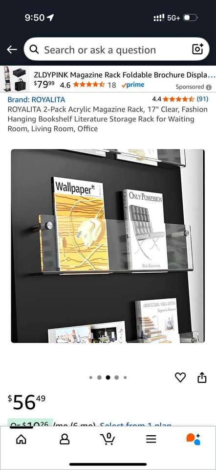 Magazine shelf (2) modern look
