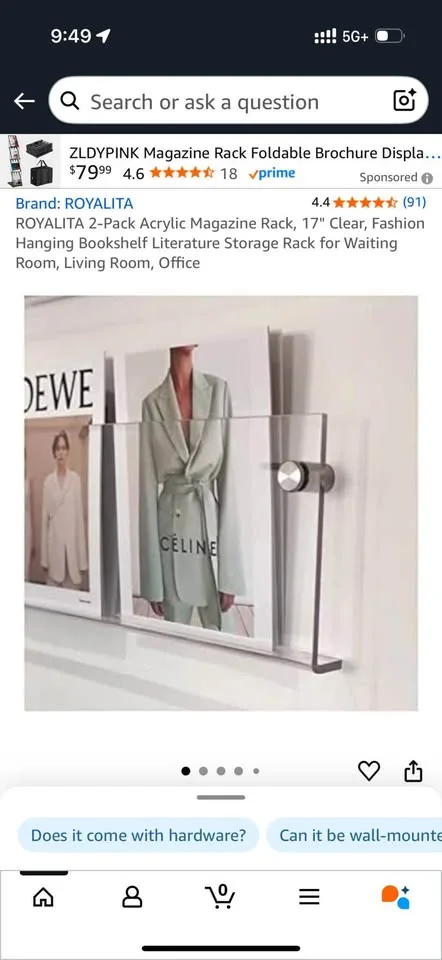 Magazine shelf (2) modern look image indicator(3)