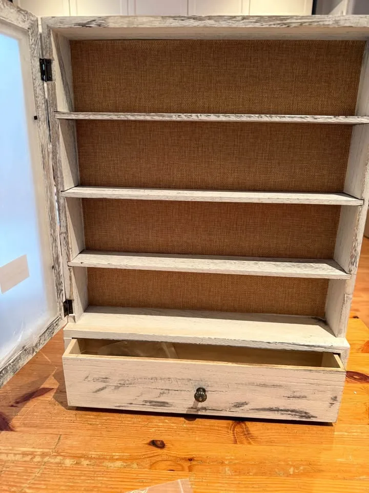 BNIB shadow box frame with shelves and drawer image indicator(3)