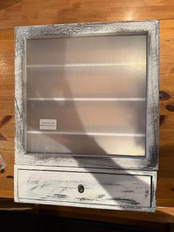 BNIB shadow box frame with shelves and drawer image indicator(4)
