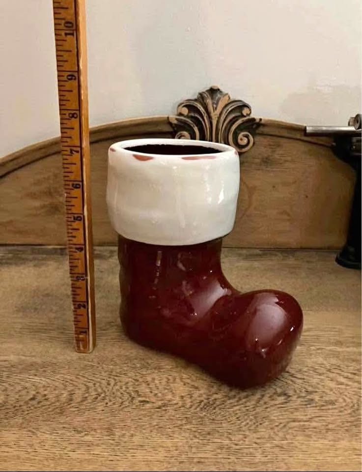 Christmas Santa Boot Planter