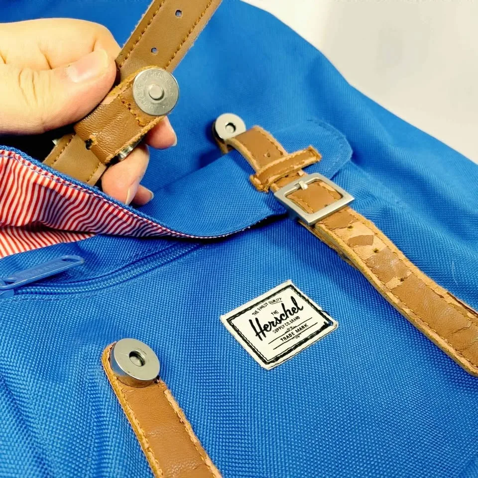 Herschel 23.5L Blue and Leather Backpack image indicator(6)
