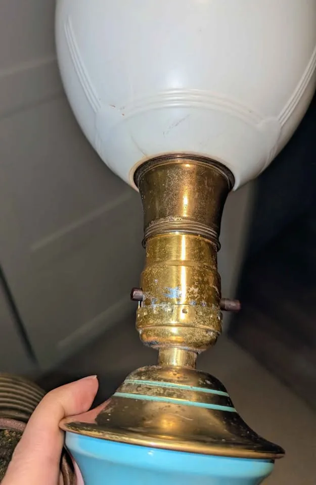Rare 1950s ELITE Brass & Turquoise Wall Sconce image indicator(7)