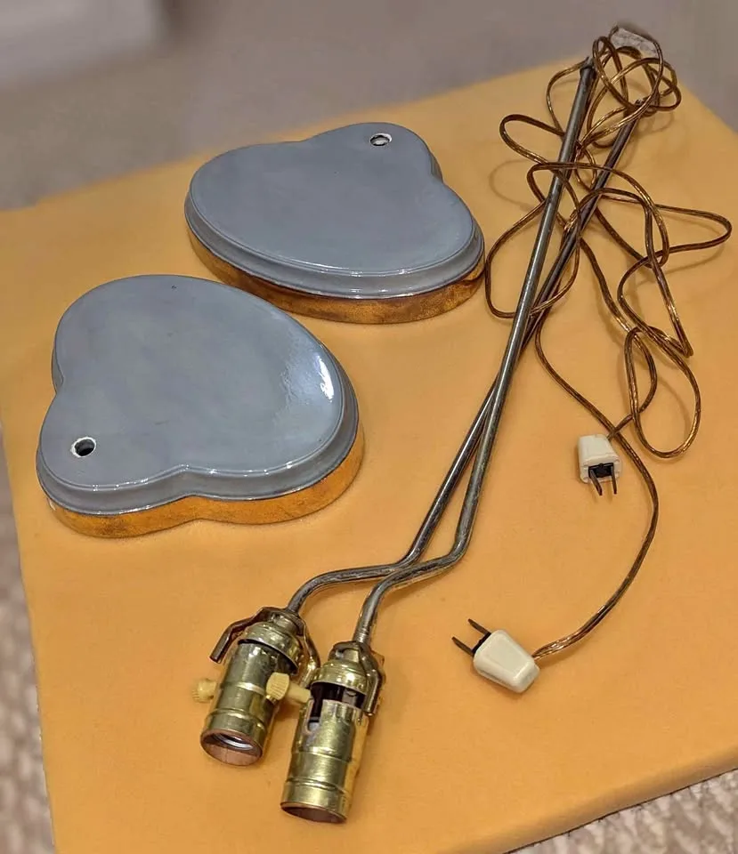 Vintage Ceramic Lamp Bases Signed Linda Coomber thumbnail