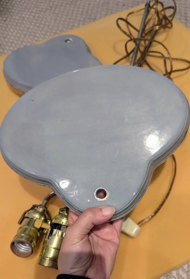 Vintage Ceramic Lamp Bases Signed Linda Coomber image indicator(3)