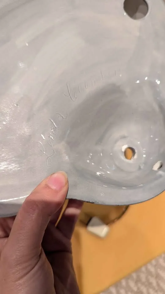 Vintage Ceramic Lamp Bases Signed Linda Coomber image indicator(5)