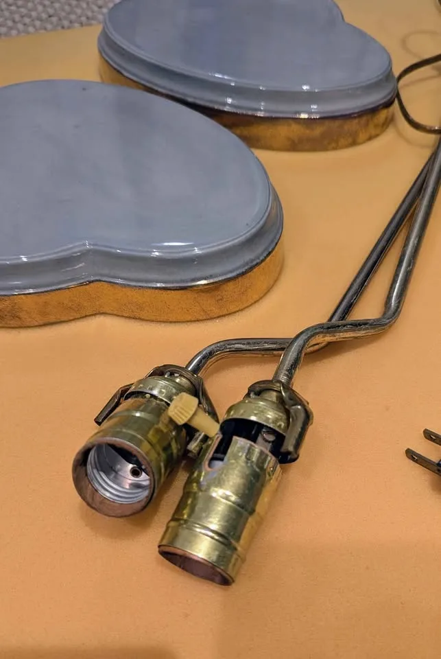 Vintage Ceramic Lamp Bases Signed Linda Coomber image indicator(6)