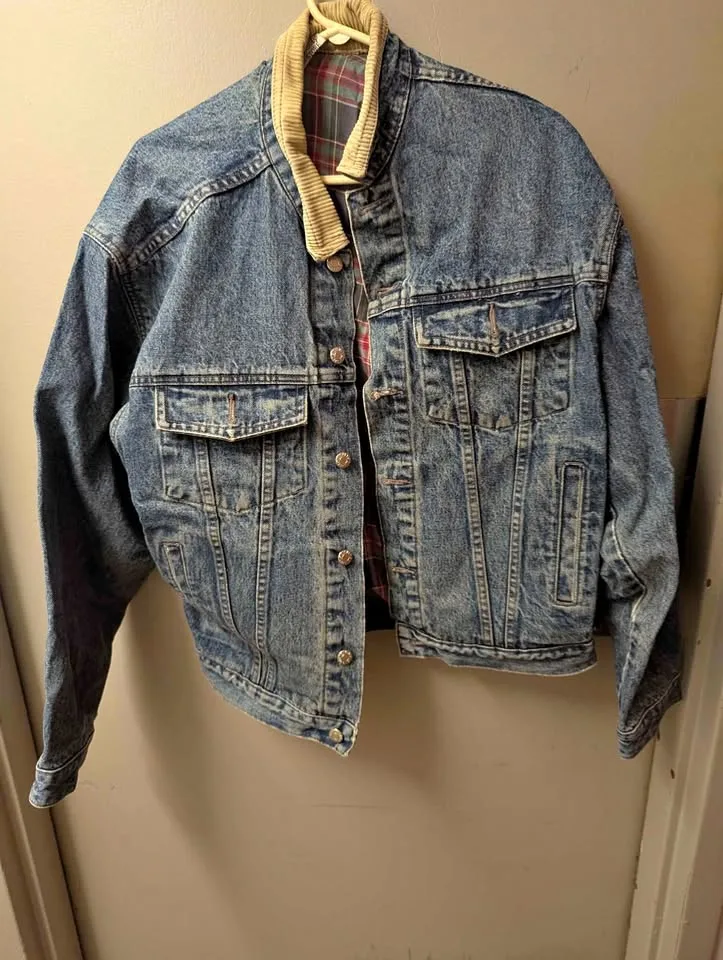 Medium to large size denim lined fall Disney jacket