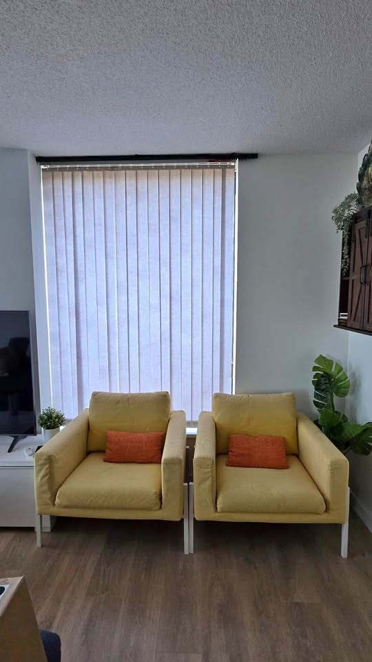 2 Stylish Yellow Armchairs – Great Condition!