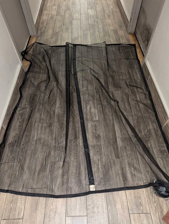 Brand new magnetic mesh door all hardware included with tape image indicator(4)