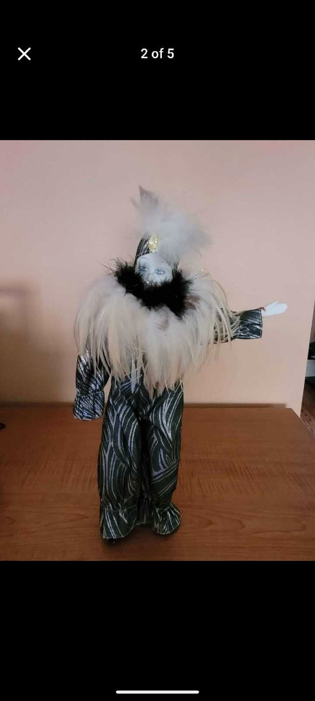 Porcelain Clown Doll. Vintage harlequin - photo 2