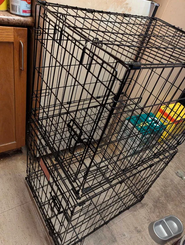 2 collapsible pet crates metal image indicator(7)