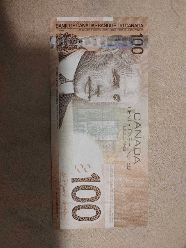2004-2009 Canadian $100$Dollar paper Banknote Bank Of Canada