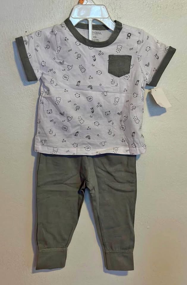BABY 2PC SUITE ($20) SIZE:12 MONTHS