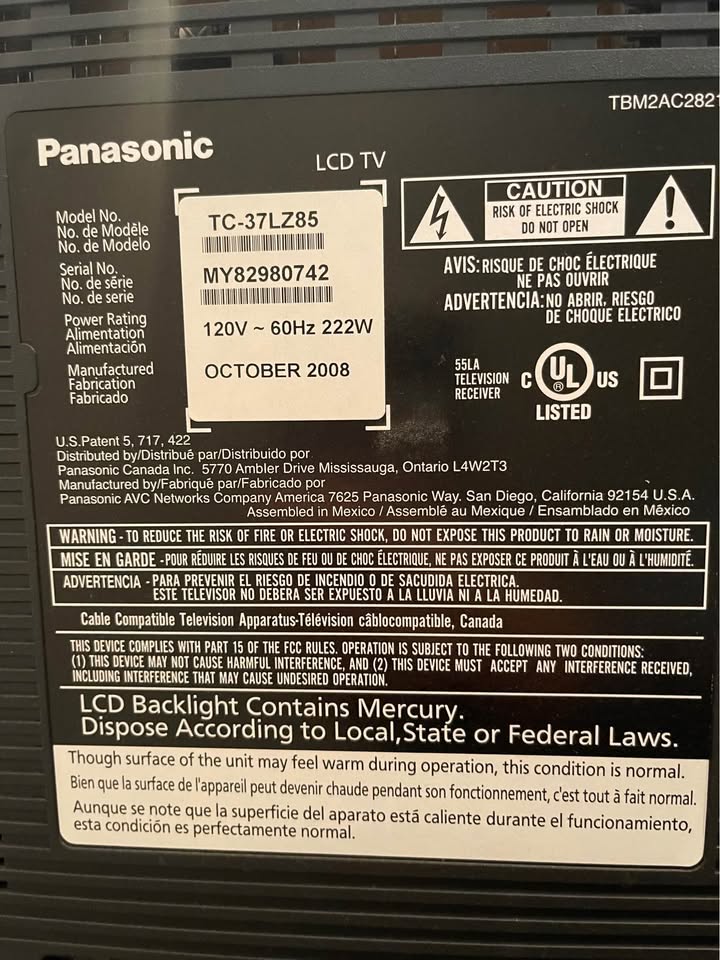 Great condition Panasonic 36" TV - photo 3
