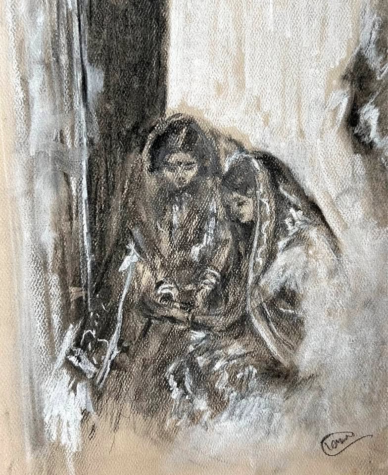 "Untitled (1989)" Original Charcoal Painting