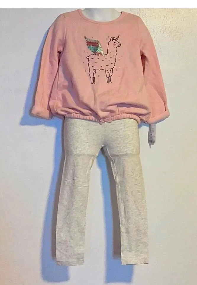 GIRLS 2PC LEGGINGS SUIT SIZE:4 PRICE:$35 thumbnail