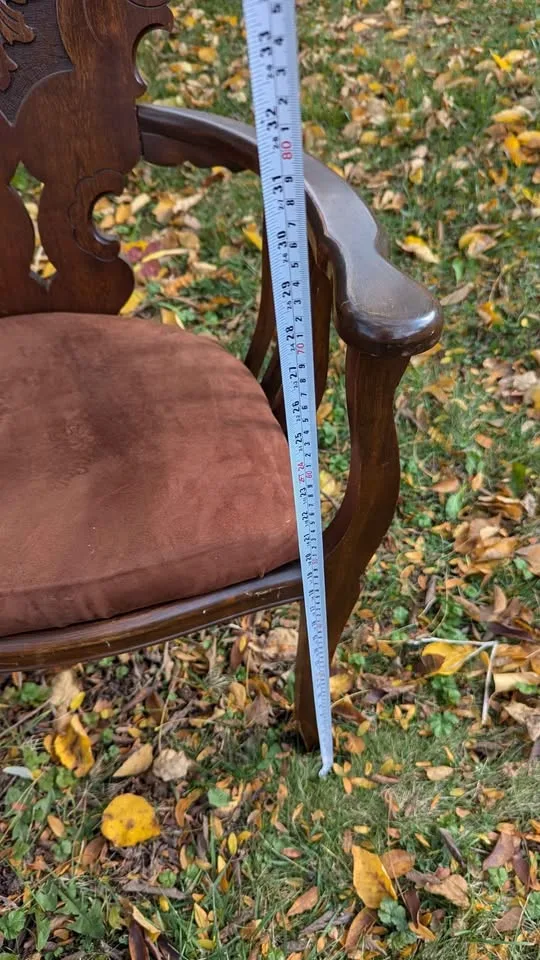 Vintage Carved Wood Accent Chair image indicator(3)