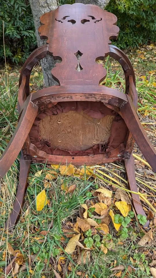 Vintage Carved Wood Accent Chair image indicator(8)