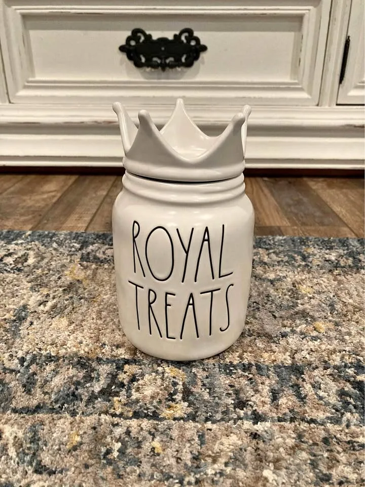 Rae Dunn Royal Treats Baby Canister with Crown