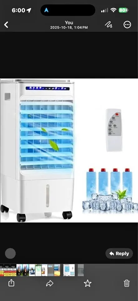 KOTEK 3-In-1 Evaporative Air Cooler with Humidifier