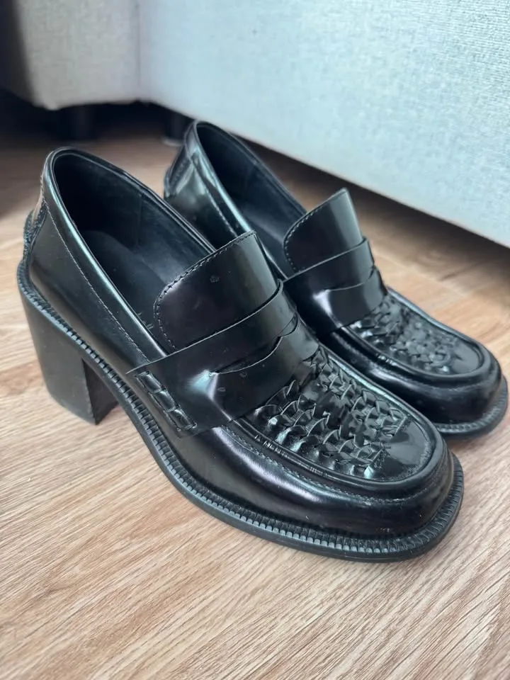 jeffery campbell heeled loafers 6.5 image indicator(2)