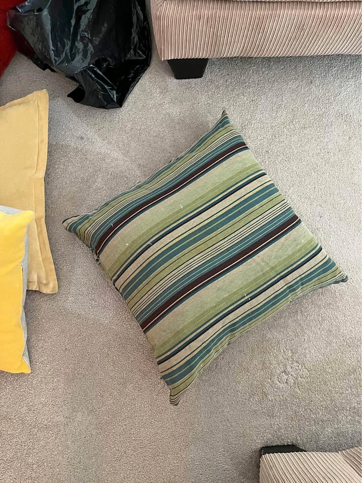 Feather filled pillow