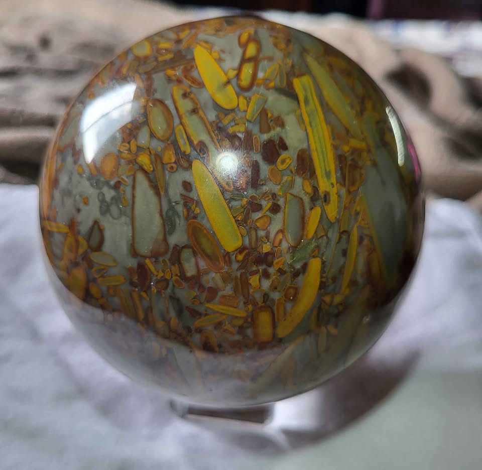 Bamboo Jasper Crystal Sphere - photo 5