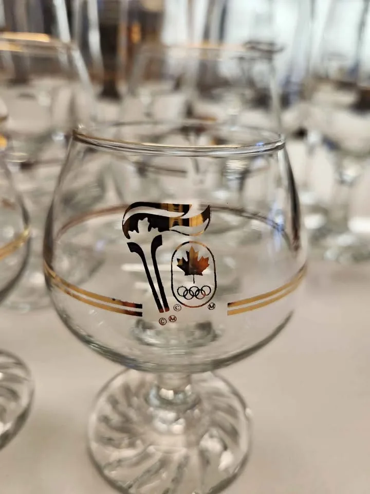 Vintage 1988 Calgary Olympic/Petro Canada - Glasses w/22kt gold