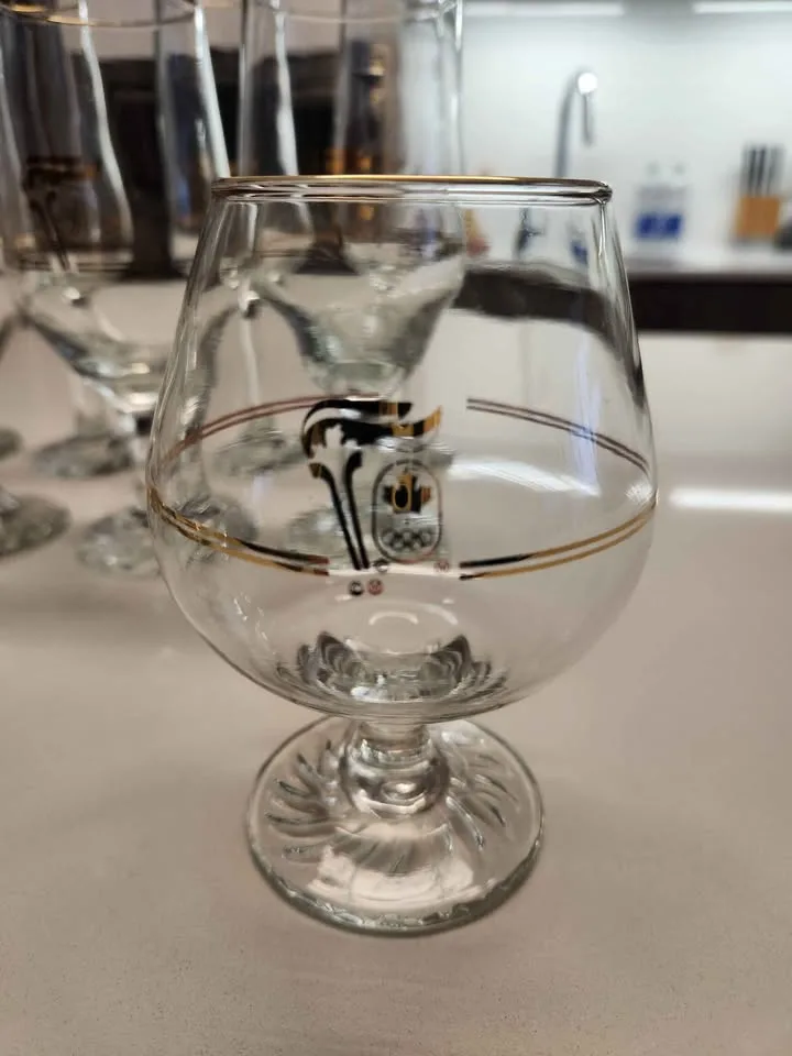 Vintage 1988 Calgary Olympic/Petro Canada - Glasses w/22kt gold image indicator(3)