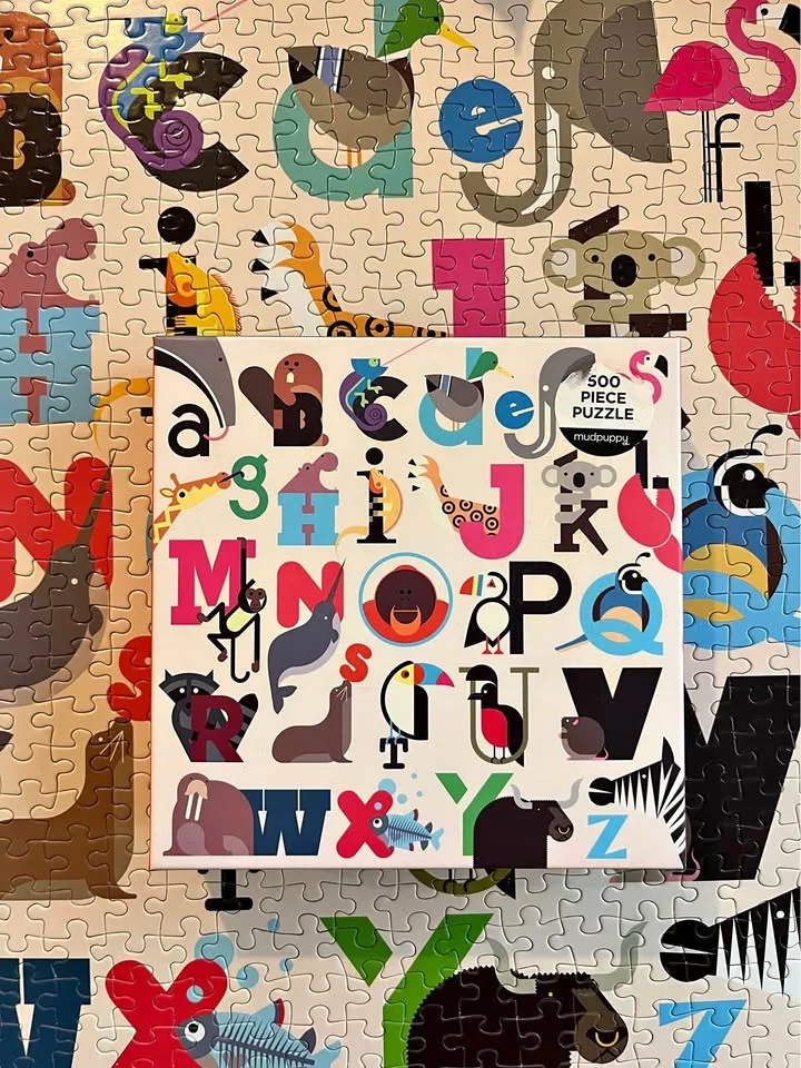 500 piece Mudpuppy puzzle: Animals A-Z