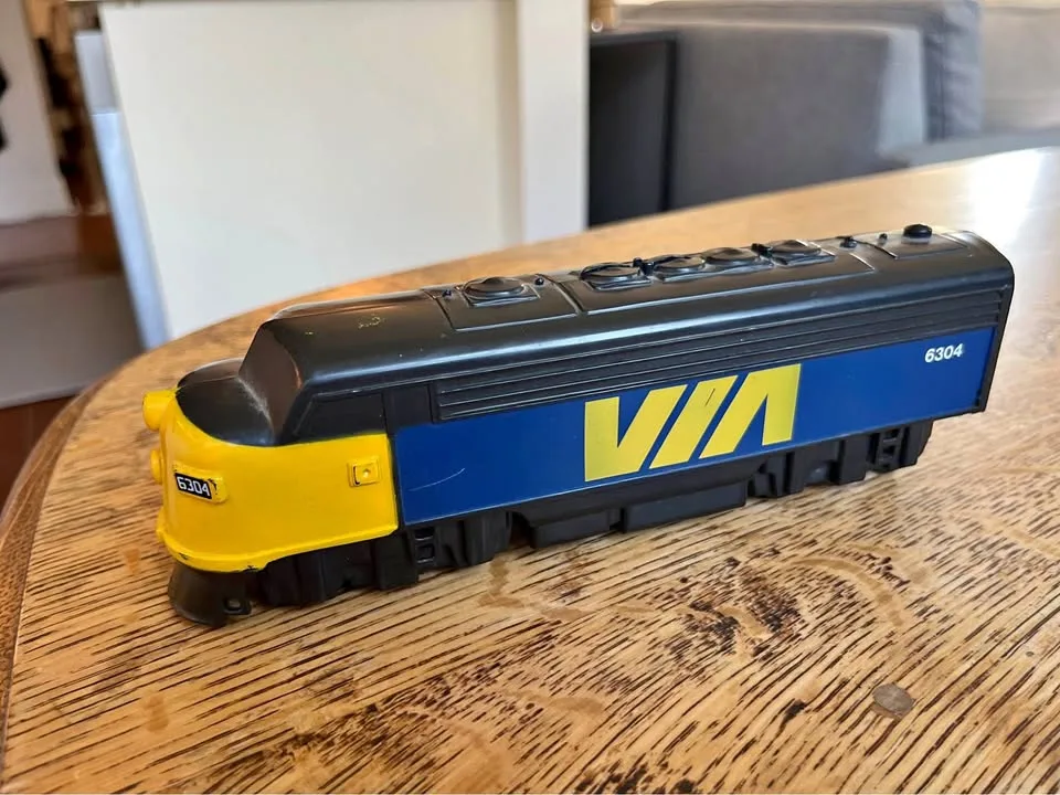 VIA rail 6304 souvenir: plastic piggy bank