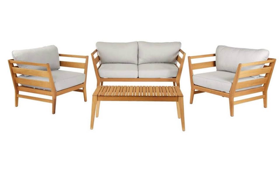 CANVAS Capilano Patio Conversation Set, White, 4-pc - photo 2